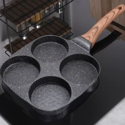 PATELNIA GRANITOWA DO JAJEK PLACUSZKÓW BURGERÓW BLACK&WOOD 199009