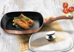 PATELNIA GRANITOWA GRILLOWA 28 cm BERLINGERHAUS ROSE GOLD BH-1610