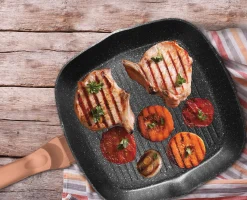 PATELNIA GRANITOWA GRILLOWA 28 cm BERLINGERHAUS ROSE GOLD BH-1610