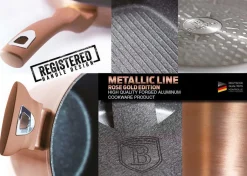 PATELNIA GRANITOWA GRILLOWA 28 cm BERLINGERHAUS ROSE GOLD BH-1610
