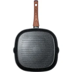 PATELNIA GRANITOWA GRILLOWA 28x28cm BLACK&WOOD 199056