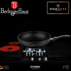 PATELNIA GRANITOWA WOK 28cm BERLINGERHAUS BLACK ROSE BH-1638