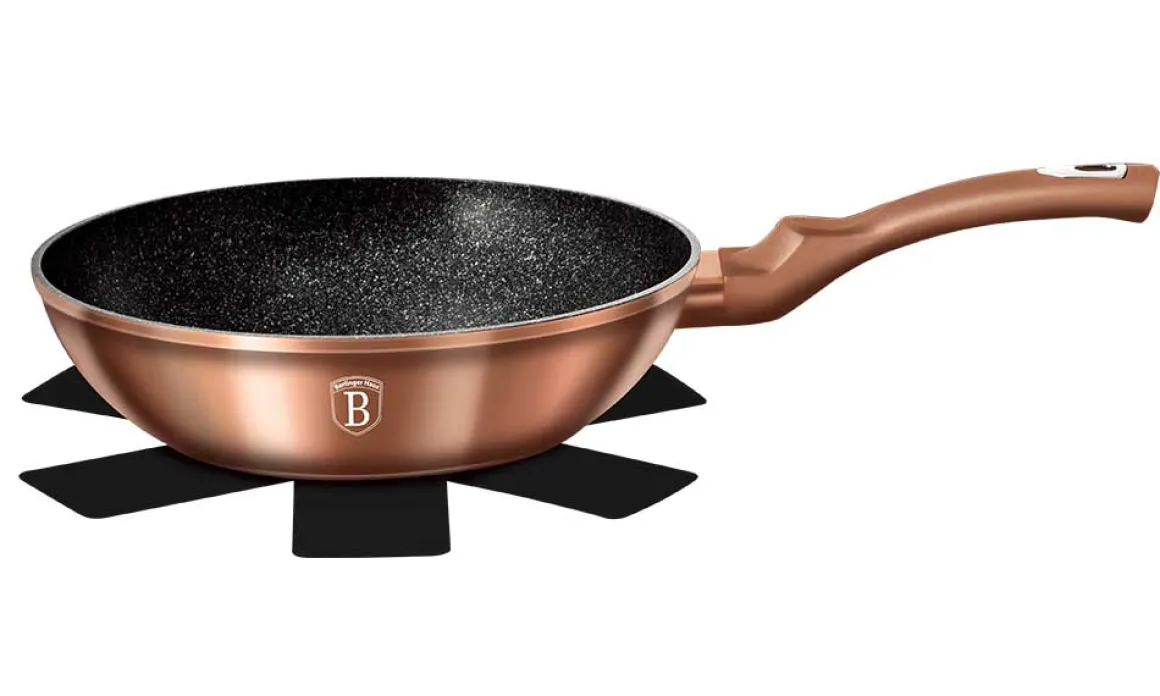PATELNIA GRANITOWA WOK 28cm BERLINGERHAUS ROSE GOLD BH-1512