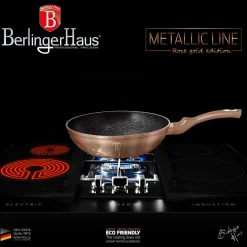 PATELNIA GRANITOWA WOK 28cm BERLINGERHAUS ROSE GOLD BH-1512