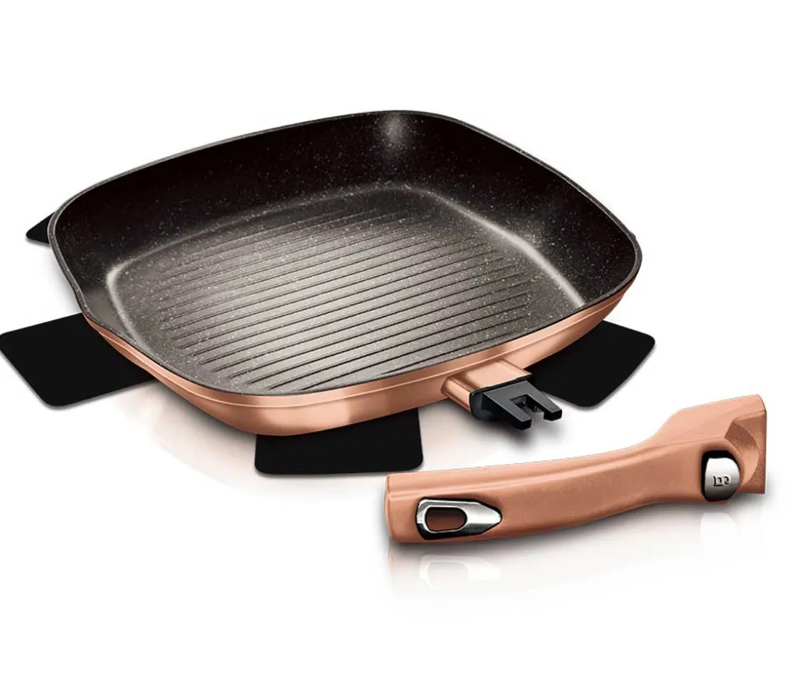 PATELNIA GRILLOWA 28cm BERLINGER HAUS ROSE GOLD BH-1950