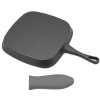 PATELNIA GRILLOWA ŻELIWNA 24cm Z SILIKONOWĄ NAKŁADKĄ 2668