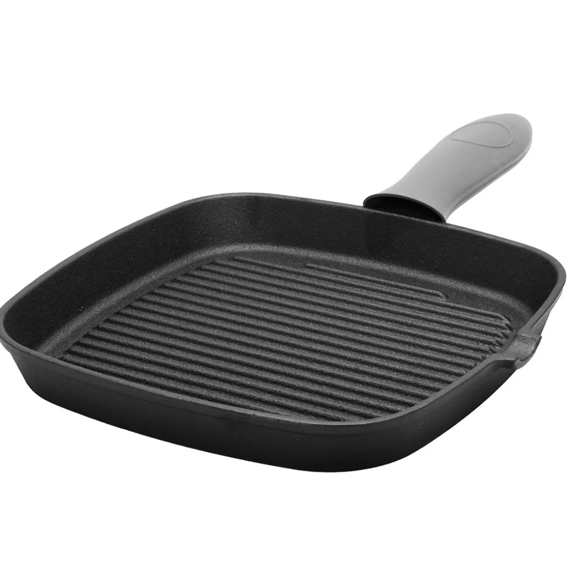 PATELNIA GRILLOWA ŻELIWNA 24cm Z SILIKONOWĄ NAKŁADKĄ 2668