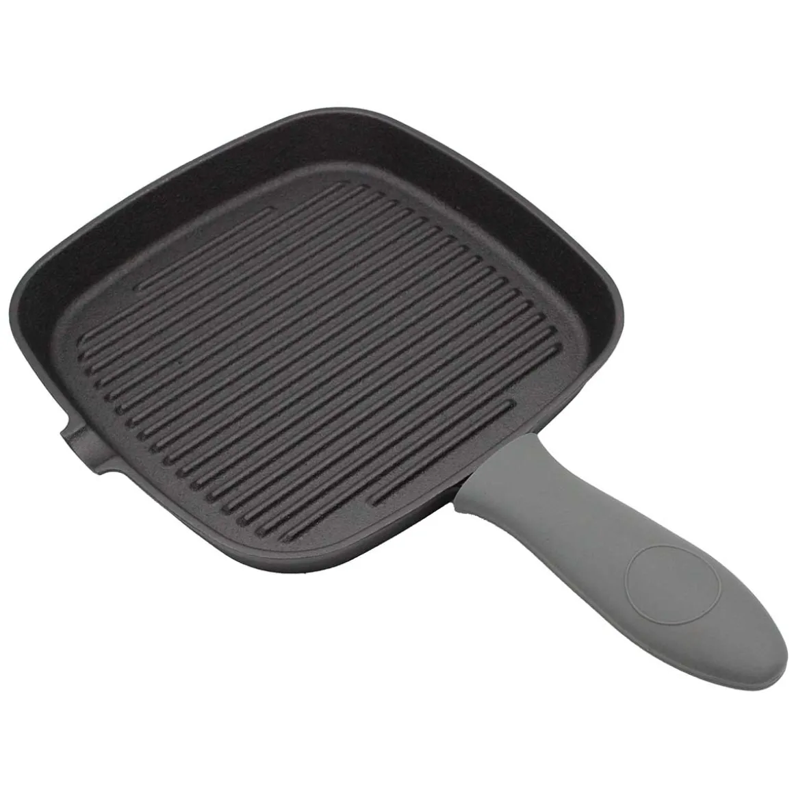 PATELNIA GRILLOWA ŻELIWNA 24cm Z SILIKONOWĄ NAKŁADKĄ 2668