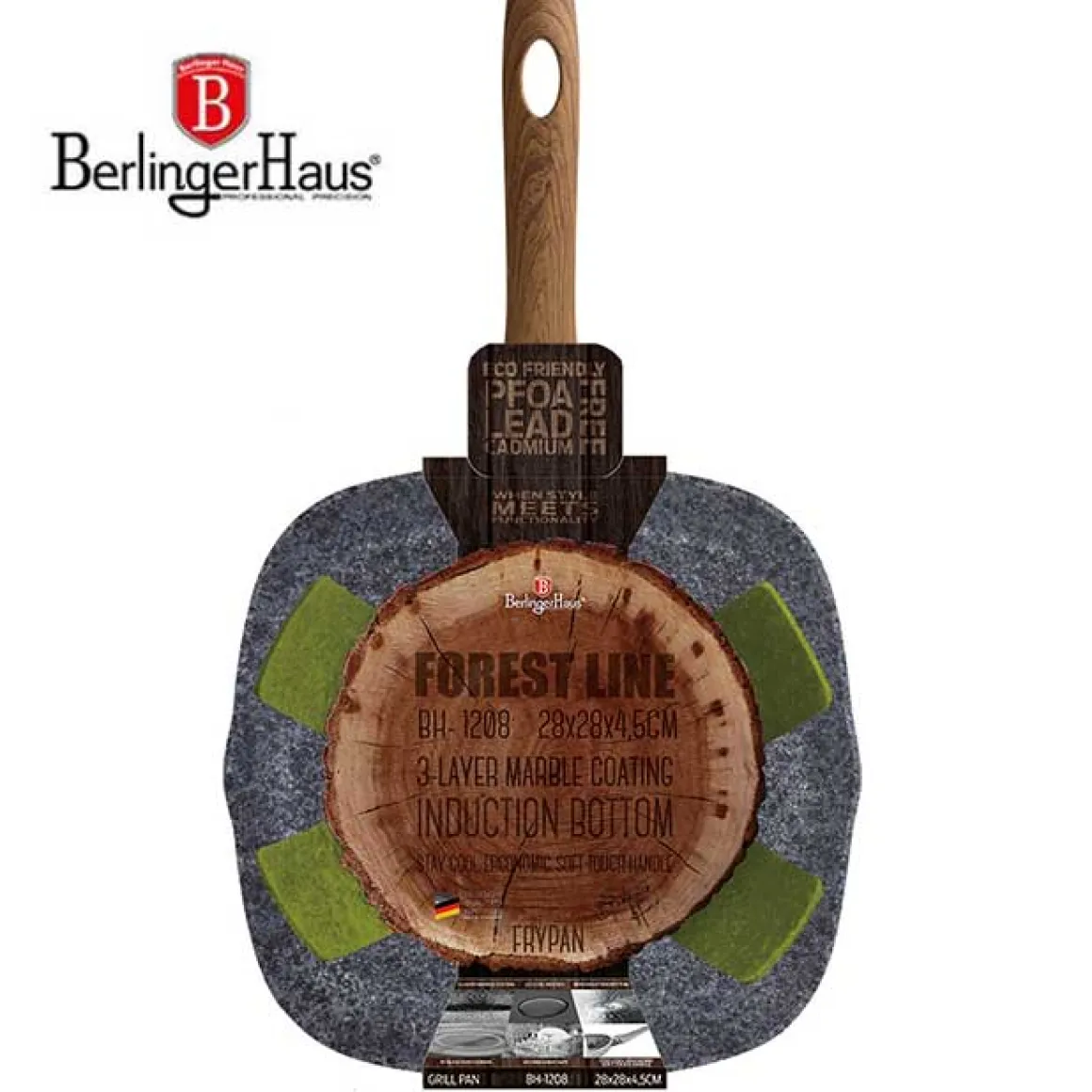 PATELNIA GRILLOWA GRANITOWA BERLINGERHAUS FOREST LINE BH-1208