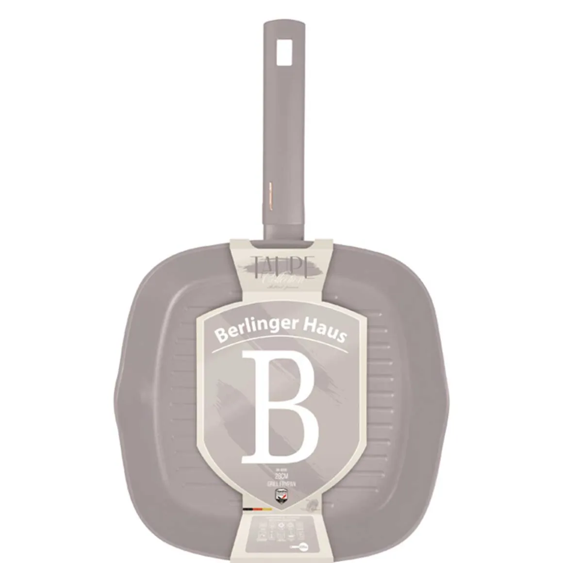 PATELNIA GRILLOWA TYTANOWA 28cm BERLINGER HAUS BH-8096 TAUPE