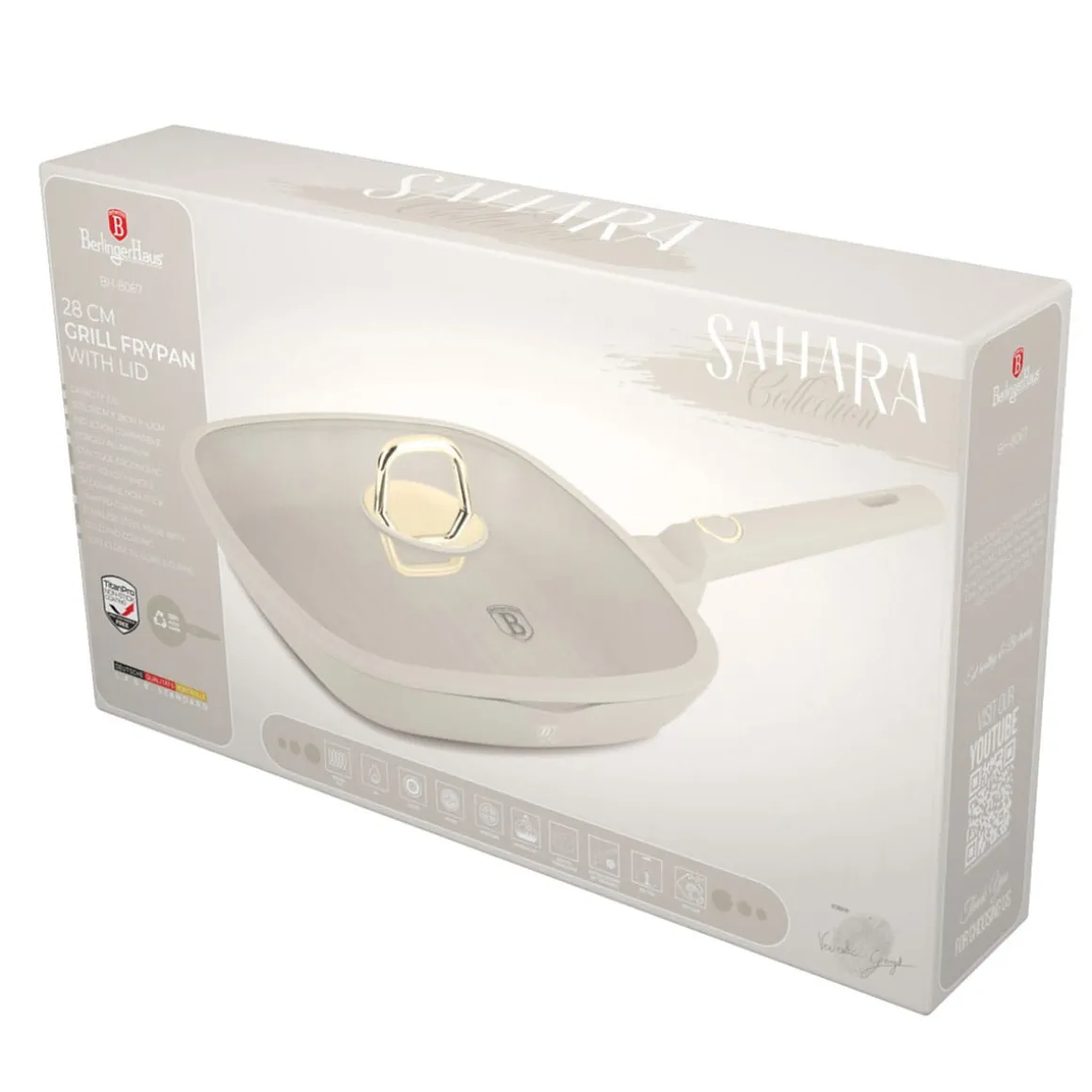 PATELNIA GRILLOWA TYTANOWA 28cm BERLINGER HAUS BH-8067 SAHARA