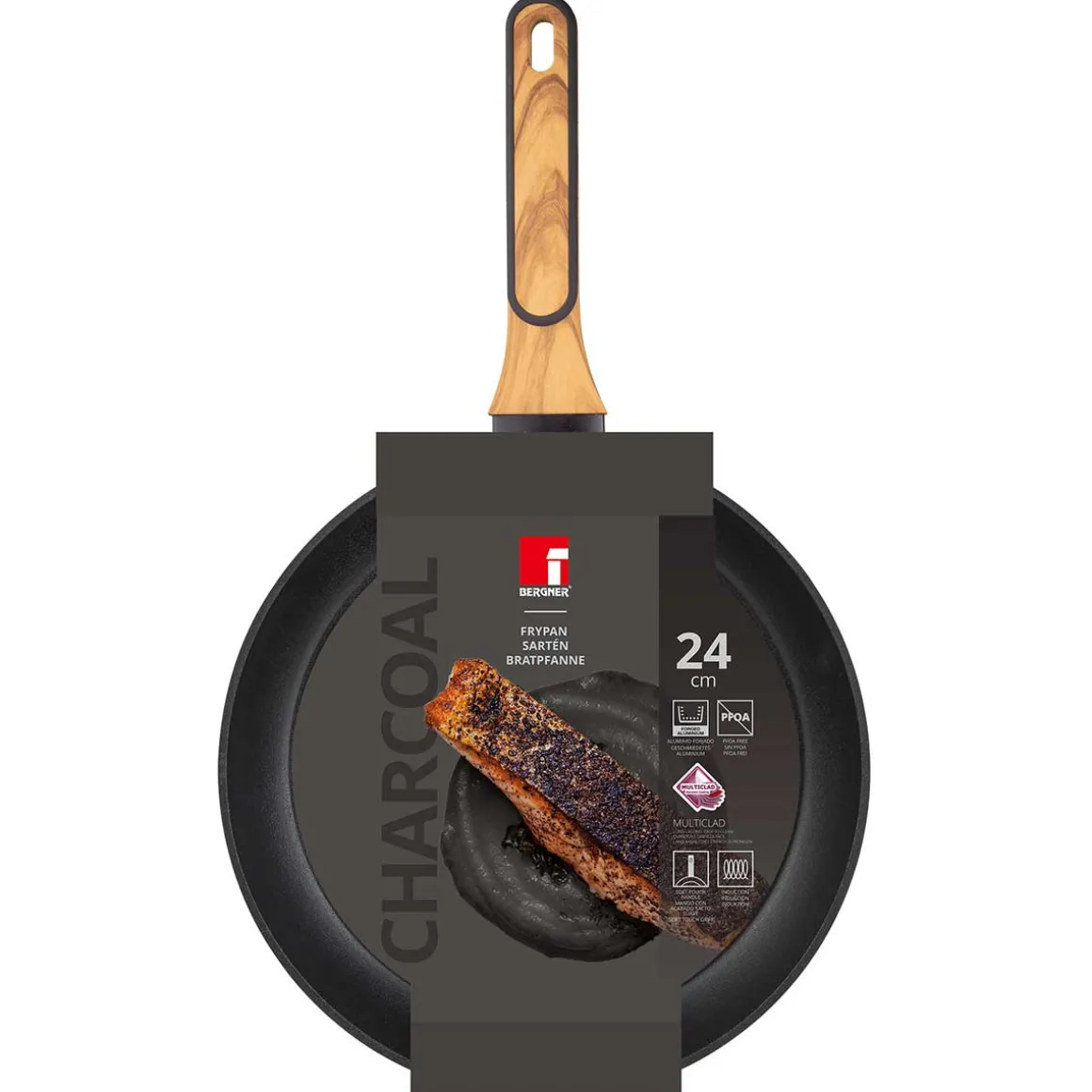PATELNIA MULTICLAD 24cm BERGNER BG-56031 CHARCOAL