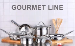 PATELNIA STALOWA 24cm GOURMET LINE BERGNER BG-32161 XYLAN