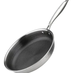 PATELNIA STALOWA 28cm Z POWŁOKĄ PLASTER MIODU E-7549