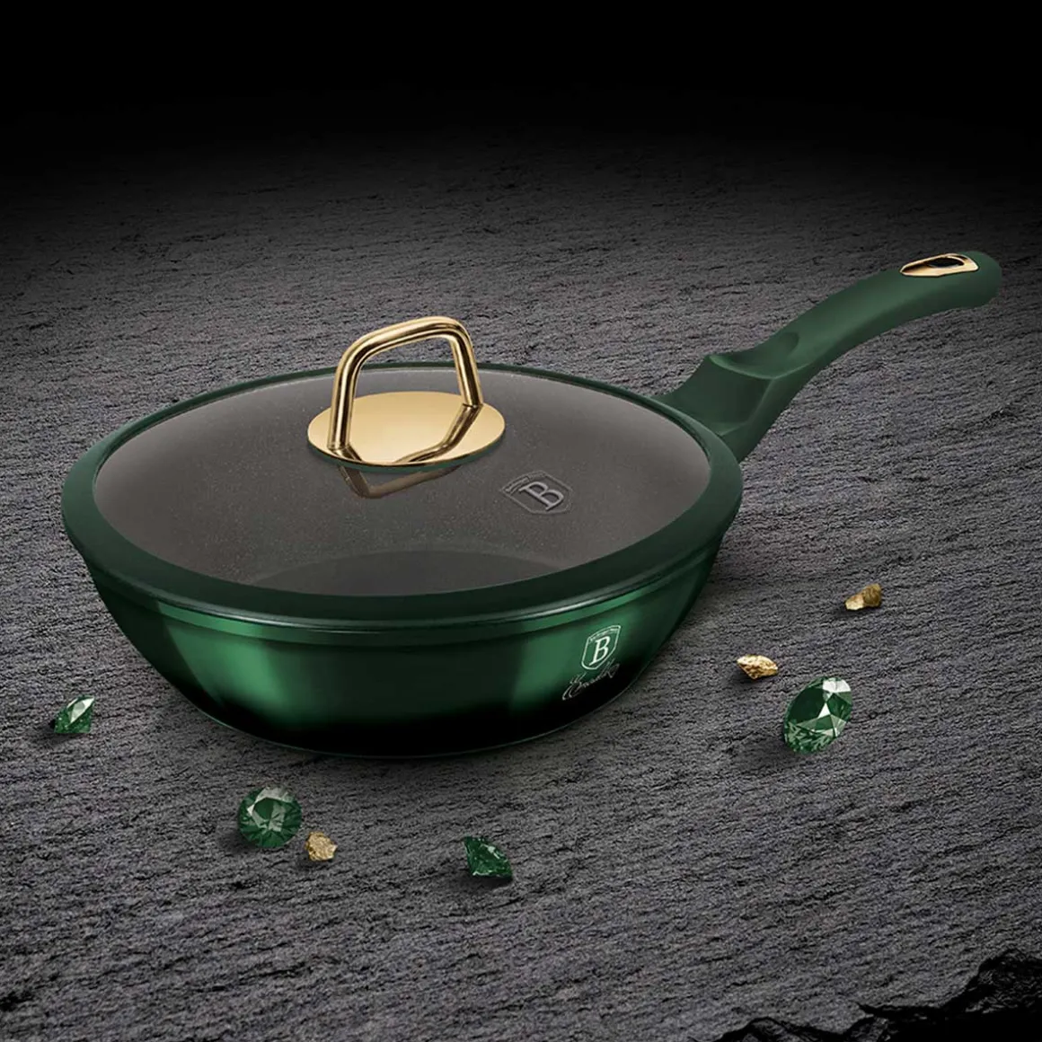 PATELNIA TYTANOWA BERLINGER HAUS 24cm BH-6049 EMERALD