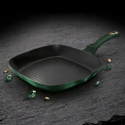 PATELNIA TYTANOWA GRILLOWA BERLINGER HAUS 28cm BH-6051 EMERALD