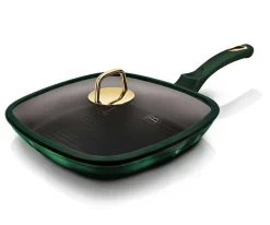 PATELNIA TYTANOWA GRILLOWA BERLINGER HAUS 28cm BH-6051 EMERALD
