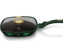 PATELNIA TYTANOWA GRILLOWA BERLINGER HAUS 28cm BH-6051 EMERALD
