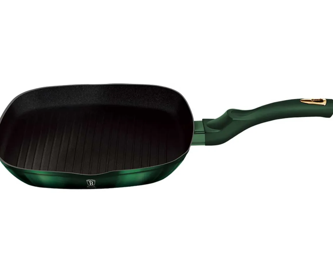 PATELNIA TYTANOWA GRILLOWA BERLINGER HAUS 28cm BH-6050 EMERALD