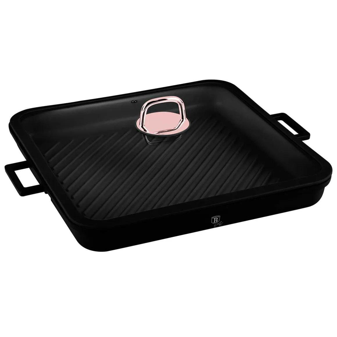 PATELNIA TYTANOWA Z POKRYWĄ 34x34cm BERLINGER HAUS BH-7789 BLACK ROSE