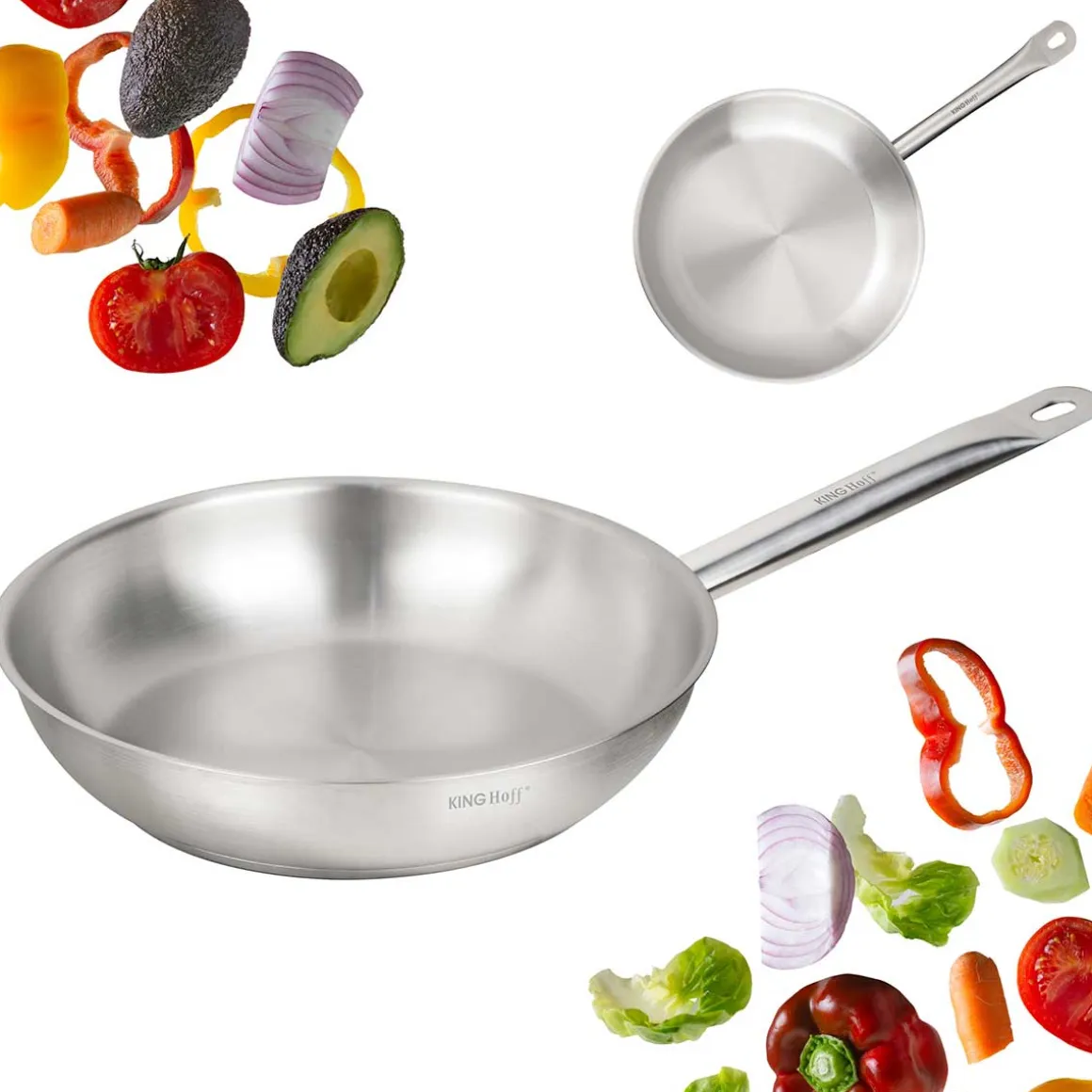 PATELNIA ZE STALI NIERDZEWNEJ 21CT 24cm KINGHOFF KH-2019 GASTRO