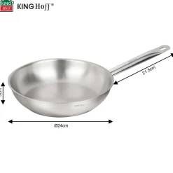 PATELNIA ZE STALI NIERDZEWNEJ 21CT 24cm KINGHOFF KH-2019 GASTRO