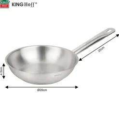 PATELNIA ZE STALI NIERDZEWNEJ 21CT 20cm KINGHOFF KH-2018 GASTRO