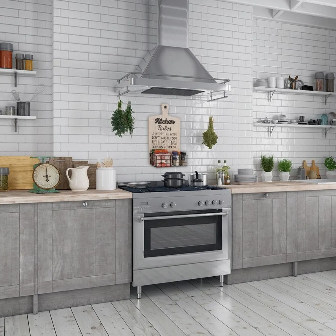 PÓŁKA KUCHENNA LOFT NA PRZYPRAWY AKCESORIA