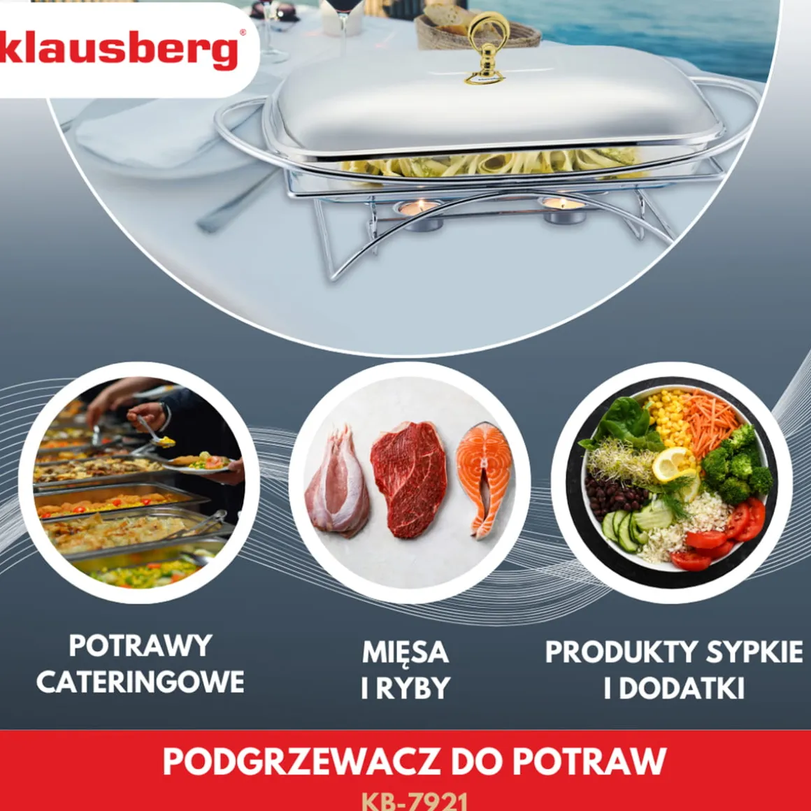 PODGRZEWACZ ŻAROODPORNY STOŁOWY 3L KLAUSBERG KB-7921