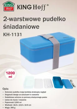 POJEMNIK ŚNIADANIOW LUNCH BOX KINGHOFF KH-1131