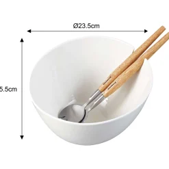 PORCELANOWA MISA DO SAŁAT Z PRZYBORAMI KLAUSBERG KB-7787 BIAŁA