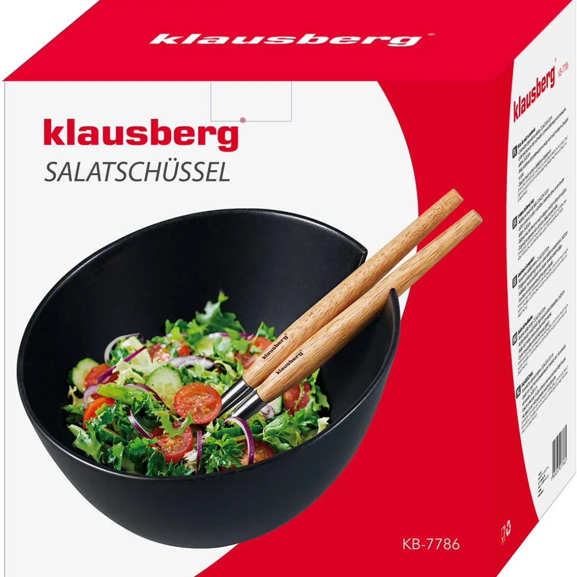 PORCELANOWA MISA DO SAŁAT Z PRZYBORAMI KLAUSBERG KB-7786 CZARNA