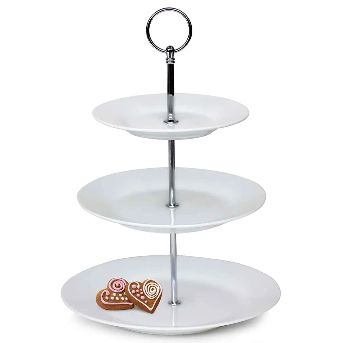 PORCELANOWA PATERA TRZYPIĘTROWA NA CIASTO PRZEKĄSKI BANQUET SOFIA