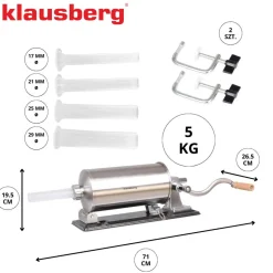 RĘCZNA NADZIEWARKA DO KIEŁBASY 5kg KLAUSBERG KB-7929
