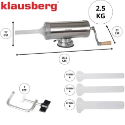 RĘCZNA NADZIEWARKA DO KIEŁBASY 2,5kg KLAUSBERG KB-7925