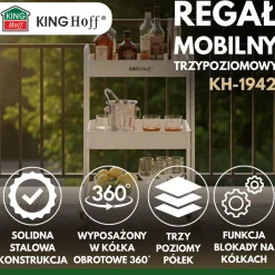 REGAŁ BAREK MOBILNY WIELOFUNKCYJNY KINGHOFF KH-1942