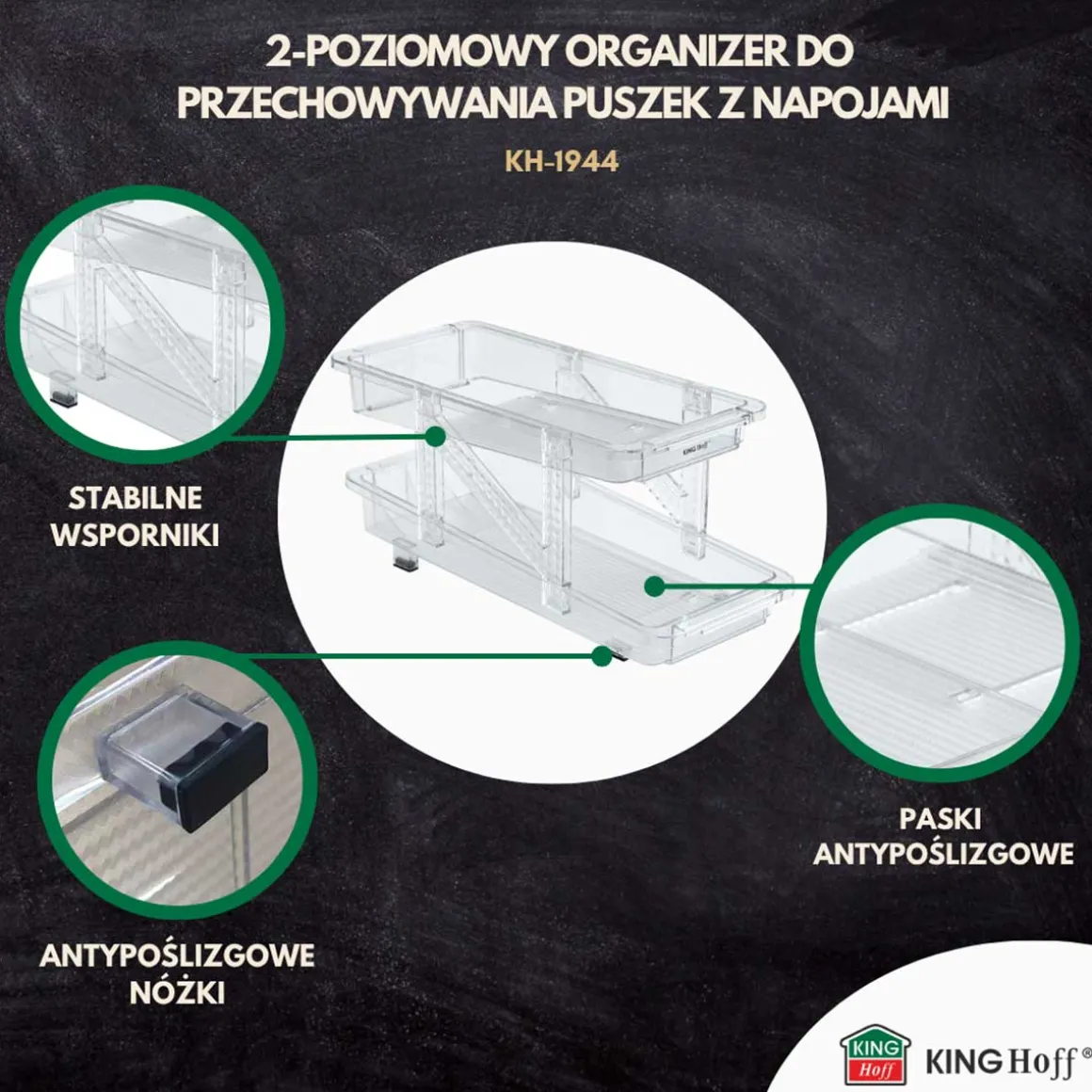 REGULOWANY ORGANIZER GRAWITACYJNY NA PUSZKI KINGHOFF KH-1944
