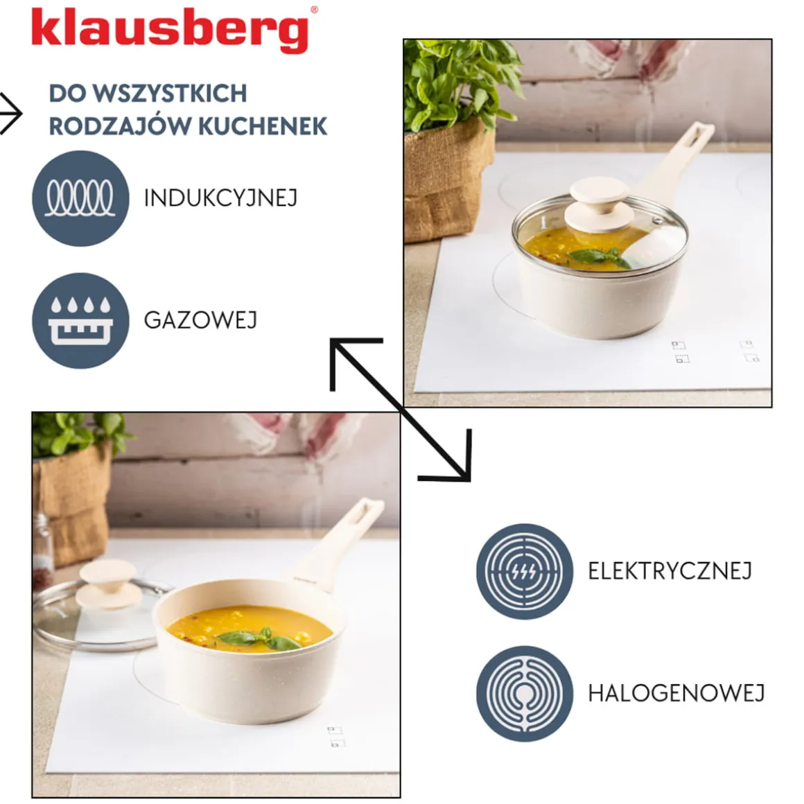 RONDELEK MARMUROWY 1,2l Z POKRYWĄ KLAUSBERG KB-7987