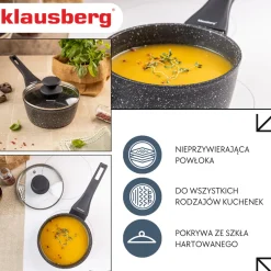 RONDELEK MARMUROWY 1,2l Z POKRYWĄ KLAUSBERG KB-7986