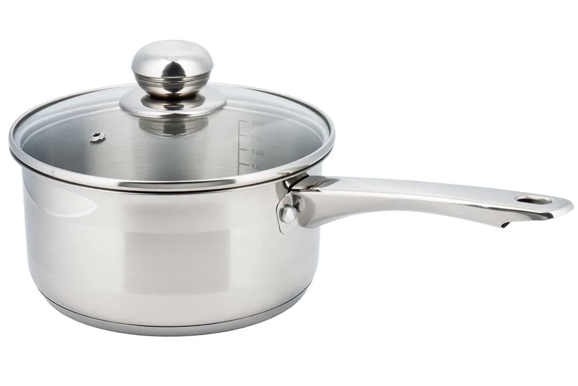 RONDELEK STALOWY Z POKRYWĄ 14cm KINGHOFF CHEF 1L