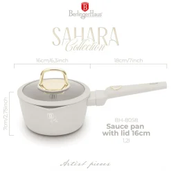 RONDELEK TYTANOWY 16cm Z POKRYWĄ BERLINGER HAUS BH-8058 SAHARA
