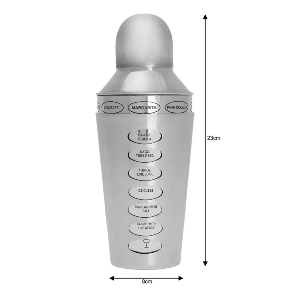 SHAKER BARMAŃSKI Z RECEPTURAMI 600ml KINGHOFF KH-1393