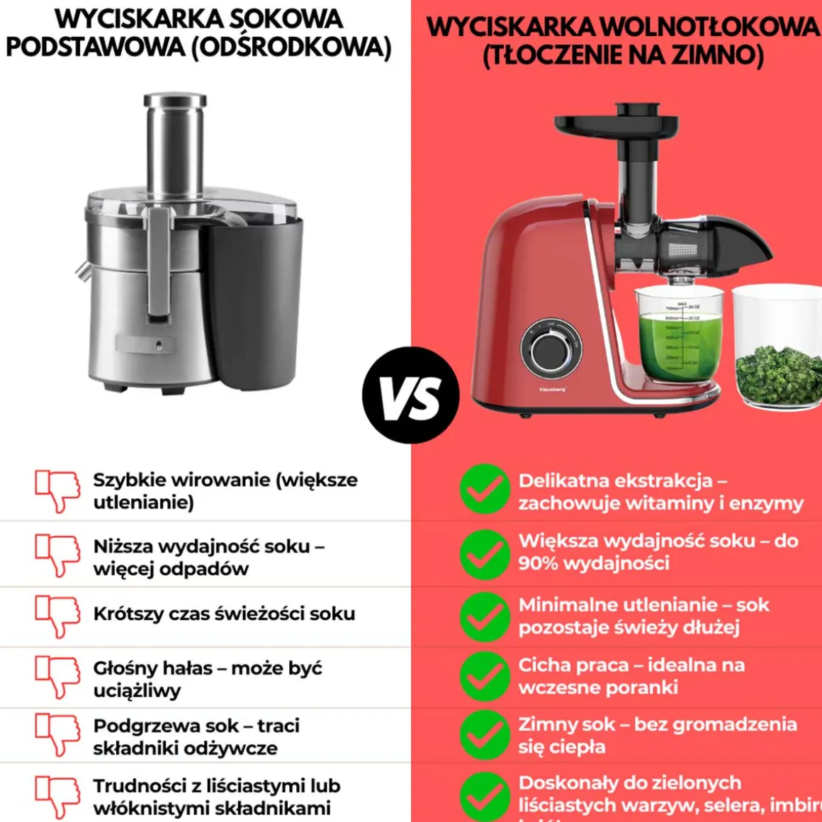 SOKOWIRÓWKA WYCISKARKA WOLNOOBROTOWA KLAUSBERG KB-7870