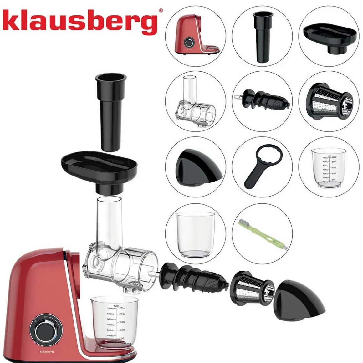 SOKOWIRÓWKA WYCISKARKA WOLNOOBROTOWA KLAUSBERG KB-7870