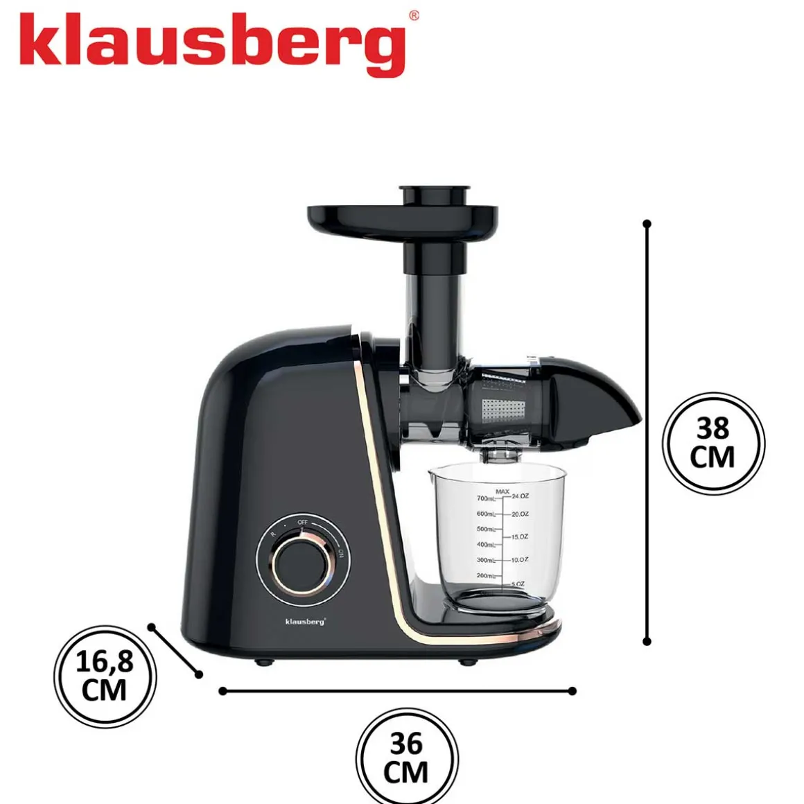 SOKOWIRÓWKA WYCISKARKA WOLNOOBROTOWA KLAUSBERG KB-7867