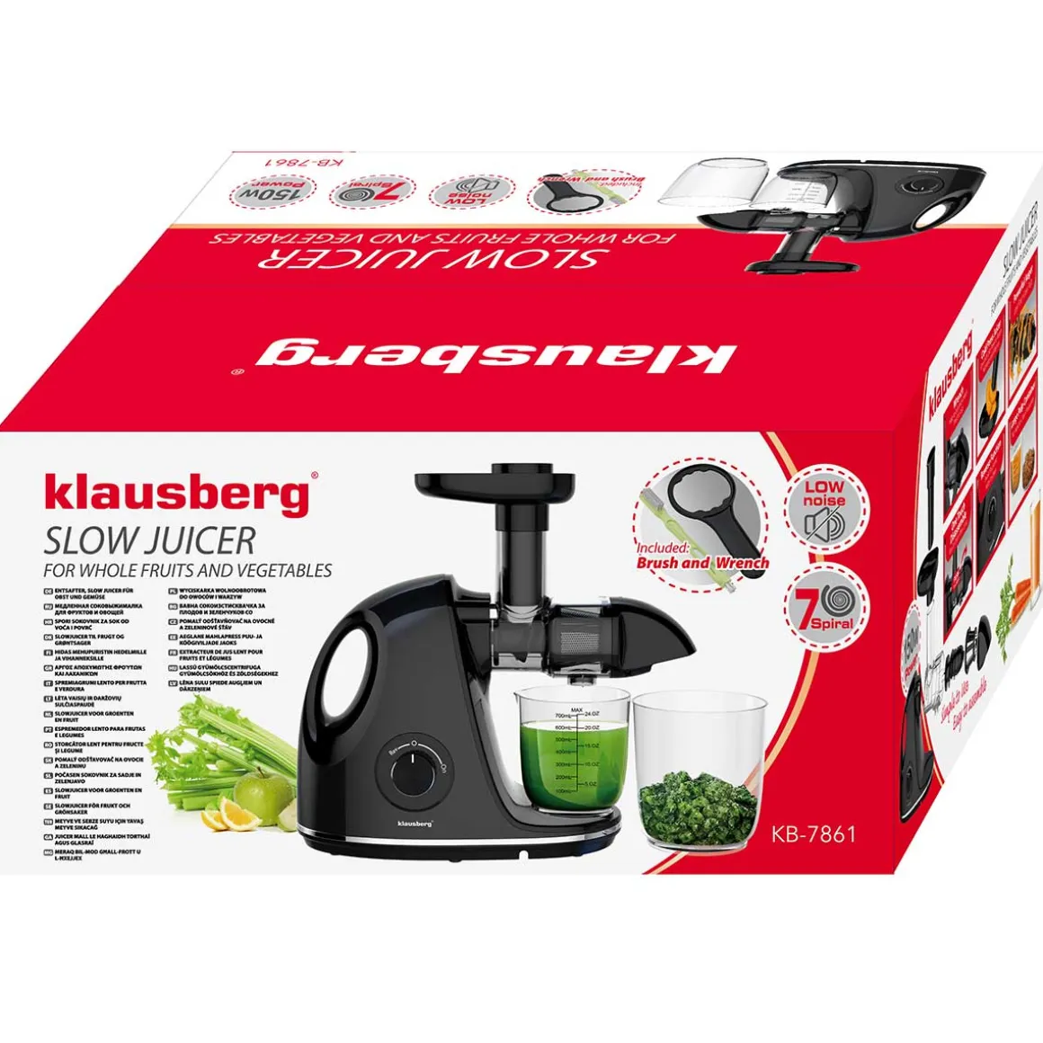 SOKOWIRÓWKA WYCISKARKA WOLNOOBROTOWA KLAUSBERG KB-7861