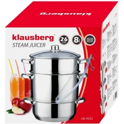 SOKOWNIK PAROWY 8L INDUKCJA GAZ KLAUSBERG KB-9032 GARNEK DO SOKU