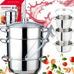 SOKOWNIK PAROWY 8L INDUKCJA GAZ KLAUSBERG KB-9032 GARNEK DO SOKU