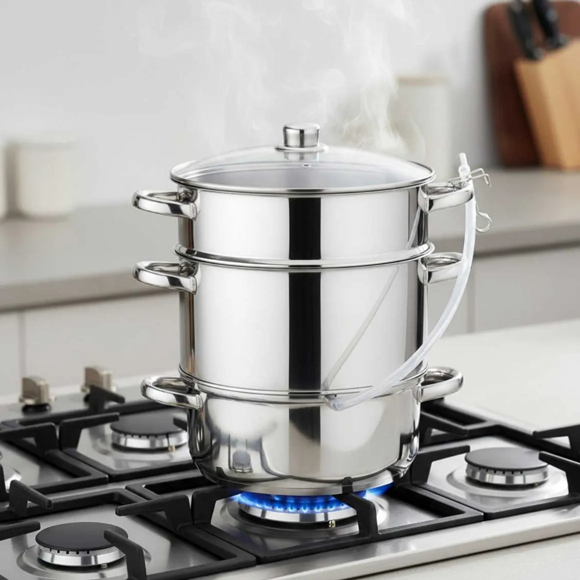 SOKOWNIK PAROWY 8L INDUKCJA GAZ KLAUSBERG KB-9032 GARNEK DO SOKU