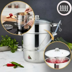 SOKOWNIK PAROWY 8L INDUKCJA GAZ KLAUSBERG KB-9032 GARNEK DO SOKU